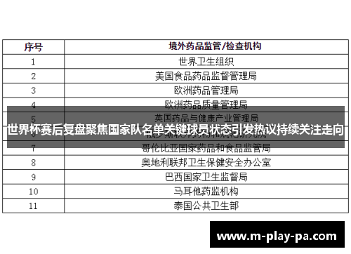 世界杯赛后复盘聚焦国家队名单关键球员状态引发热议持续关注走向 世界杯赛后复盘聚焦国家队名单关键球员状态引发热议持续关注走向